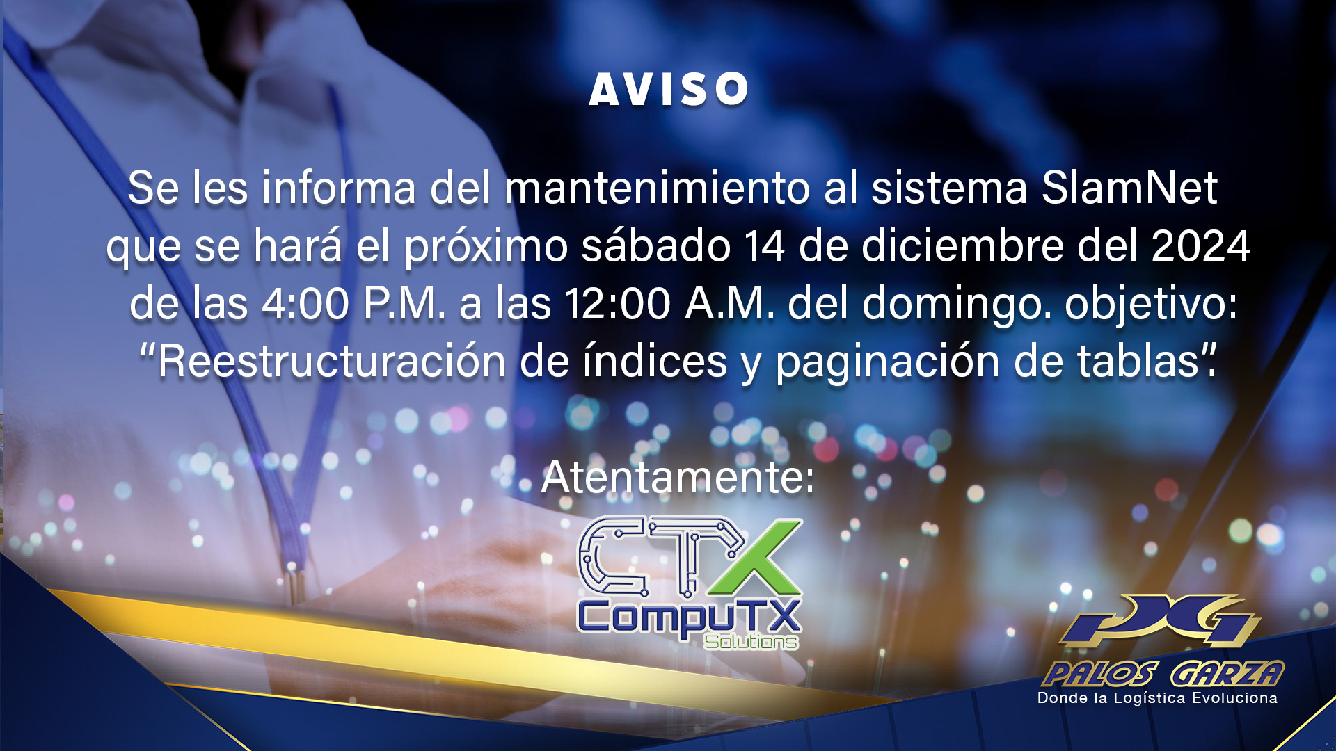 Aviso- Sistema SlamNet